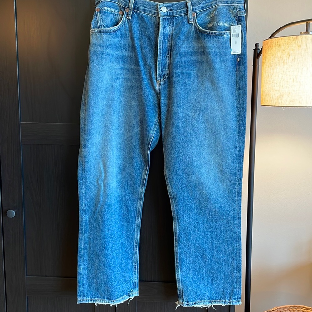 Agolde NWT Button Fly Jean with Distressing